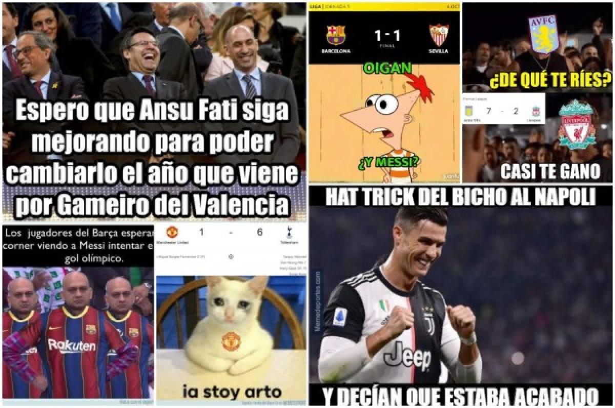 Los memes de la jornada: Barcelona, Juventus, Manchester United y Liverpool son destrozados en redes