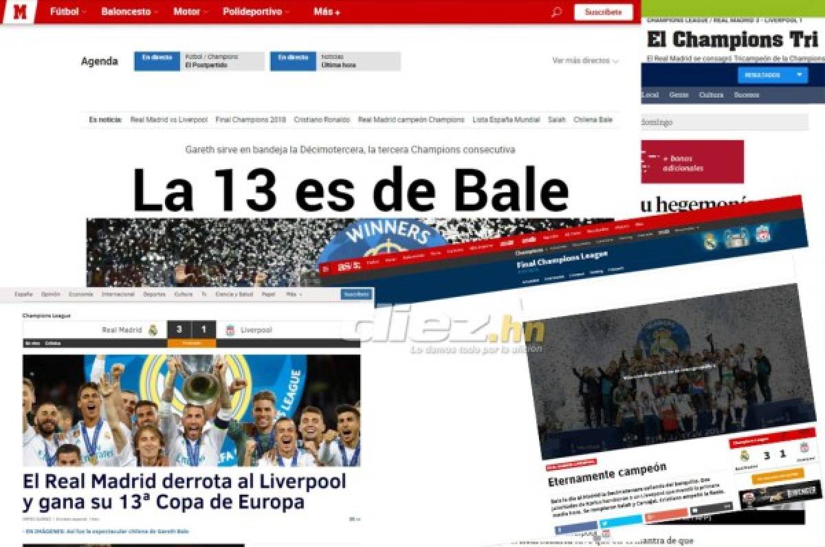 Las portadas luego de que el Real Madrid lograra el tricampeonato en Champions