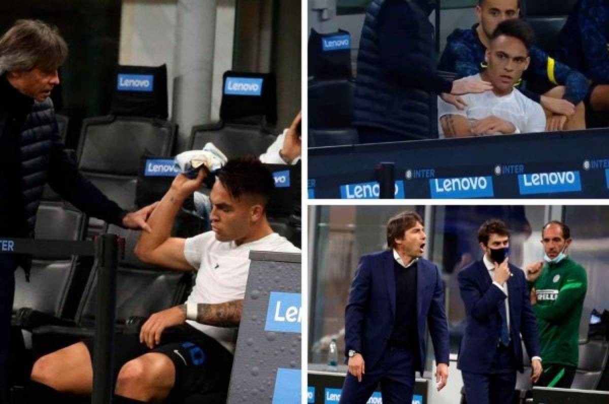 Así fue la fuerte pelea de Lautaro Martínez y Conte en pleno juego del Inter de Milán: 'Respeta'