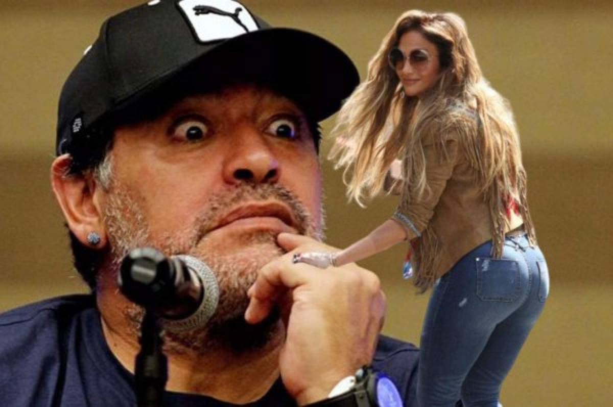 Diego Maradona y su inesperado elogio al trasero de Jennifer López
