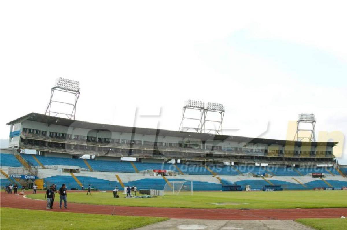 Estadio Olímpico Metropolitano es retocado a horas del Honduras-México