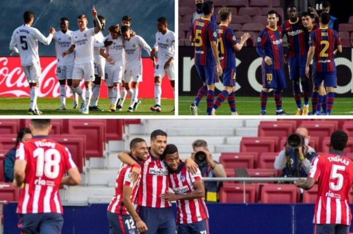 Real Madrid y Barcelona siguen a la caza del Atlético de Madrid en la Liga de España