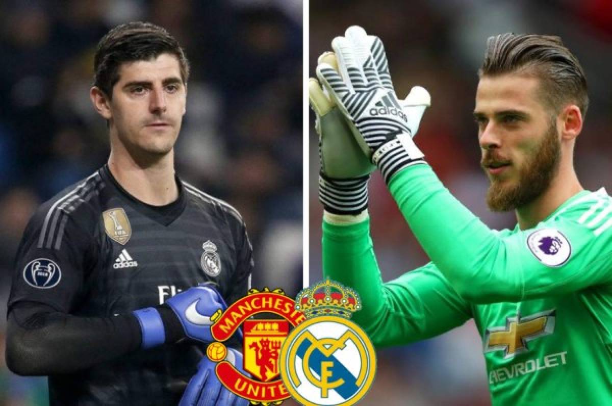 The Sun: Real Madrid y Manchester United negocian trueque Courtois - De Gea  