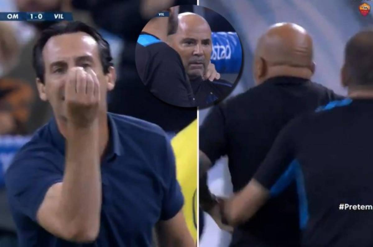 ¡Lo tuvieron que agarrar! El gesto de Unai Emery que hizo explotar a Sampaoli en un ''amistoso'' en Francia