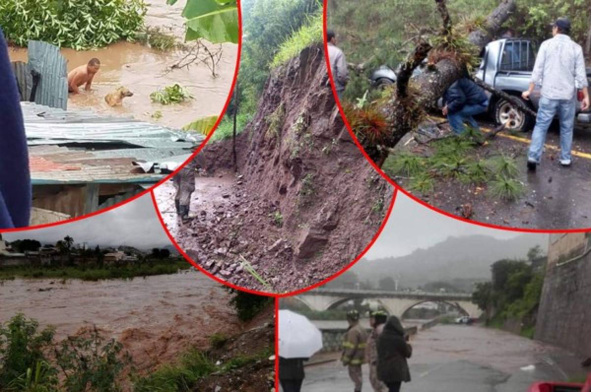 FOTOS: Caos y destrucción en Tegucigalpa por fuertes lluvias