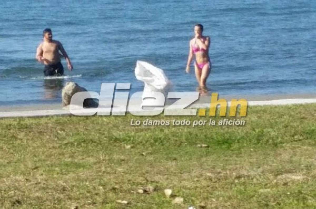 Alberth Elis e Isabel Zambrano, juntos en las playas de Puerto Cortés