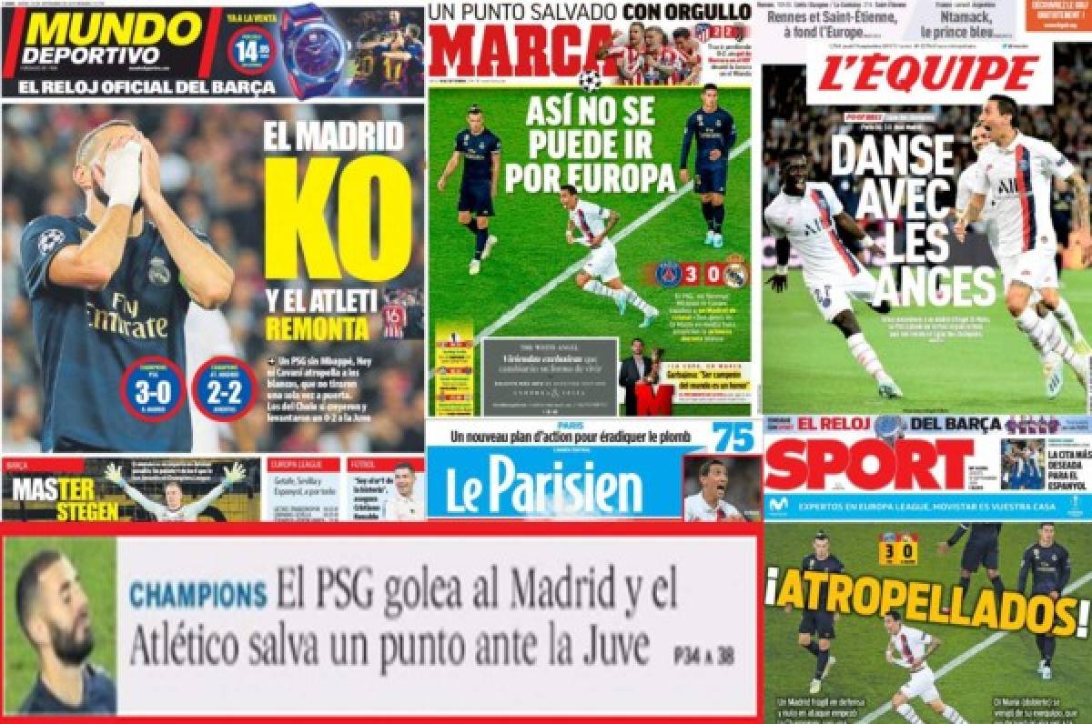 Así reaccionó la prensa internacional tras la humillante derrota del Real Madrid ante PSG: 'Sin alma'