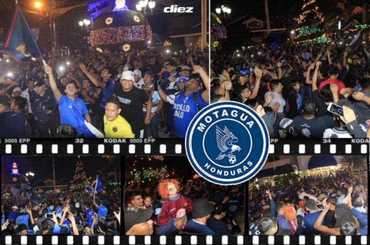 ¡Locura azul! Afición de Motagua y el banderazo previo a la final de la Liga Concacaf