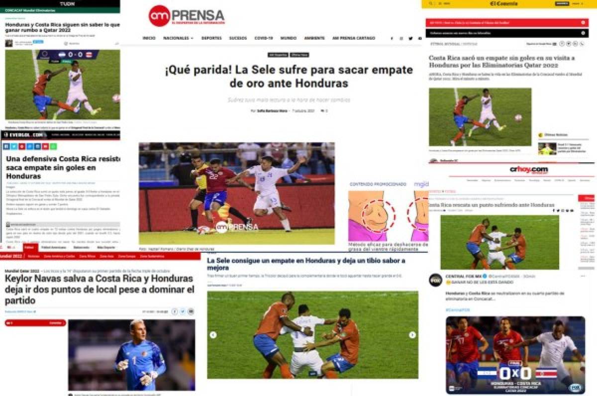 San Keylor, tibio empate y sufriendo: Lo que dice la prensa de Costa Rica del empate con Honduras