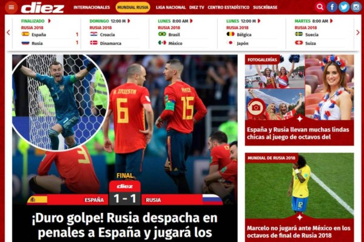 Prensa española e internacional ataca a España por eliminación en Rusia