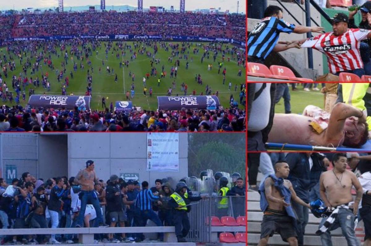 ¡Lamentable! Suspenden partido en México por batalla campal en el estadio de San Luis