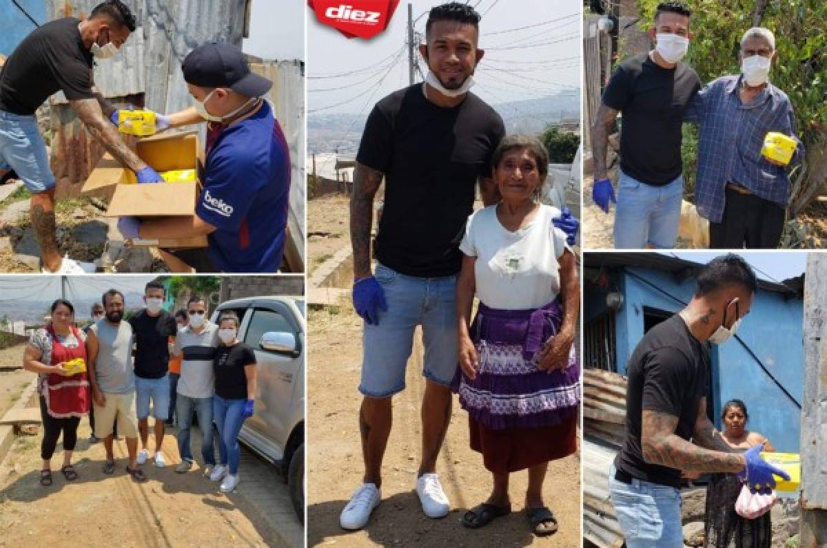 'Chino' Discua se solidariza y ayuda a necesitados en Tegucigalpa en tiempo de cuarentena