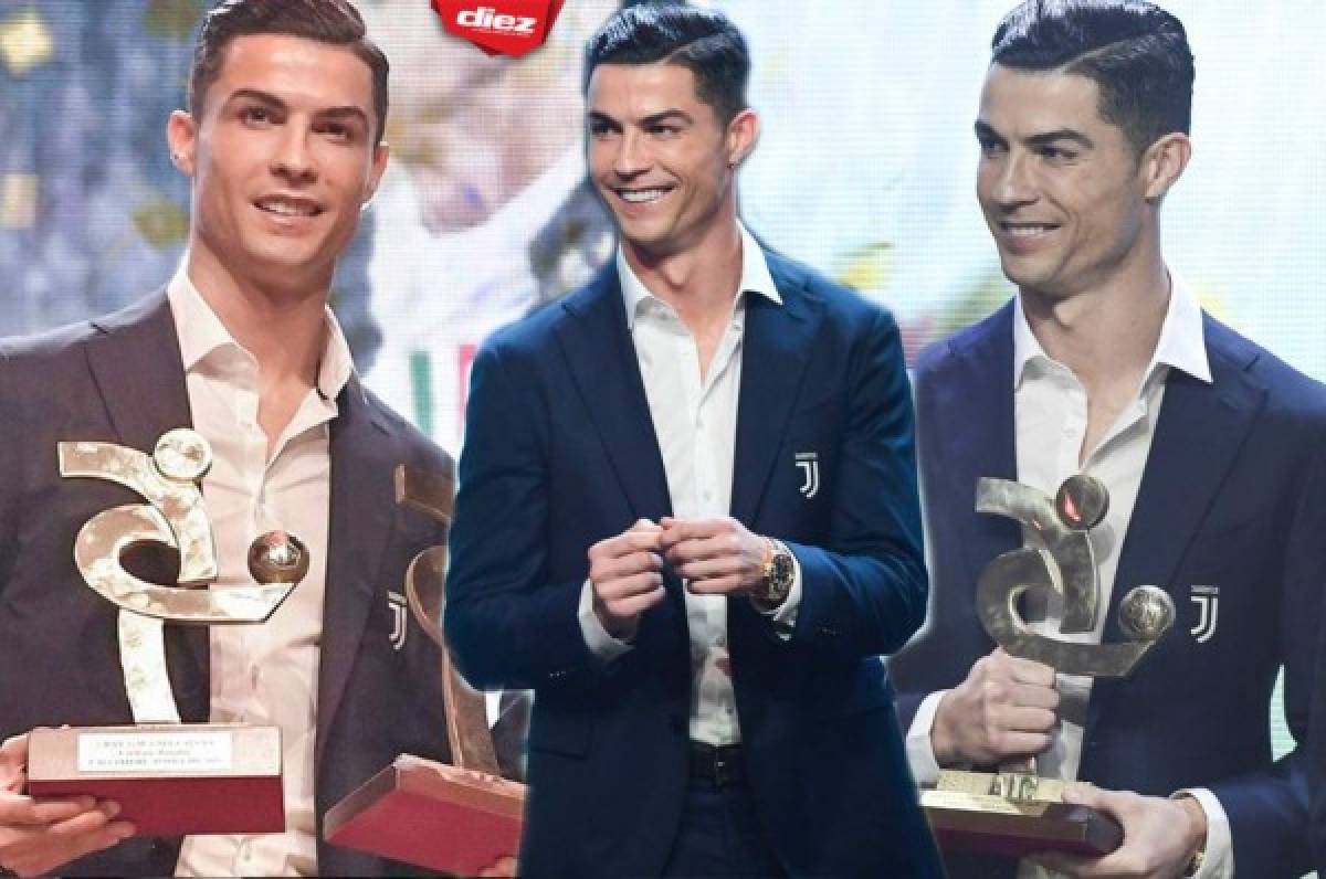 Así fue la gala en la que Cristiano Ronaldo ganó dos premios en Italia