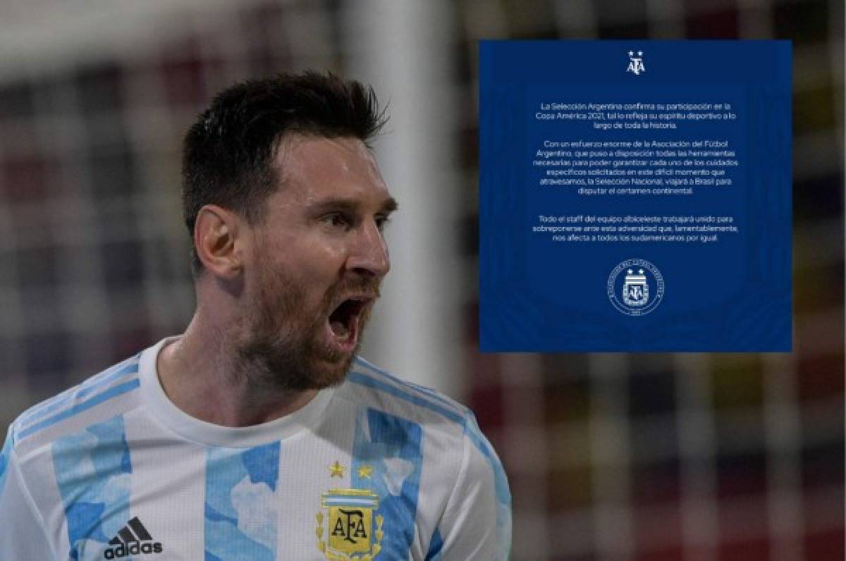 Confirmado por parte de AFA: Argentina anuncia que jugará Copa América en Brasil pese a covid-19