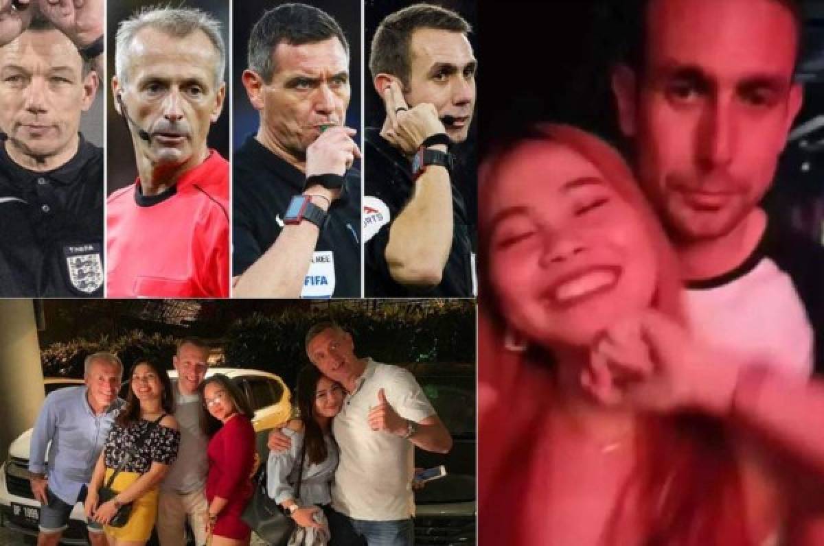 ¡Pillados! Cuatro árbitros de la Premier League, cazados de fiesta con unas jóvenes