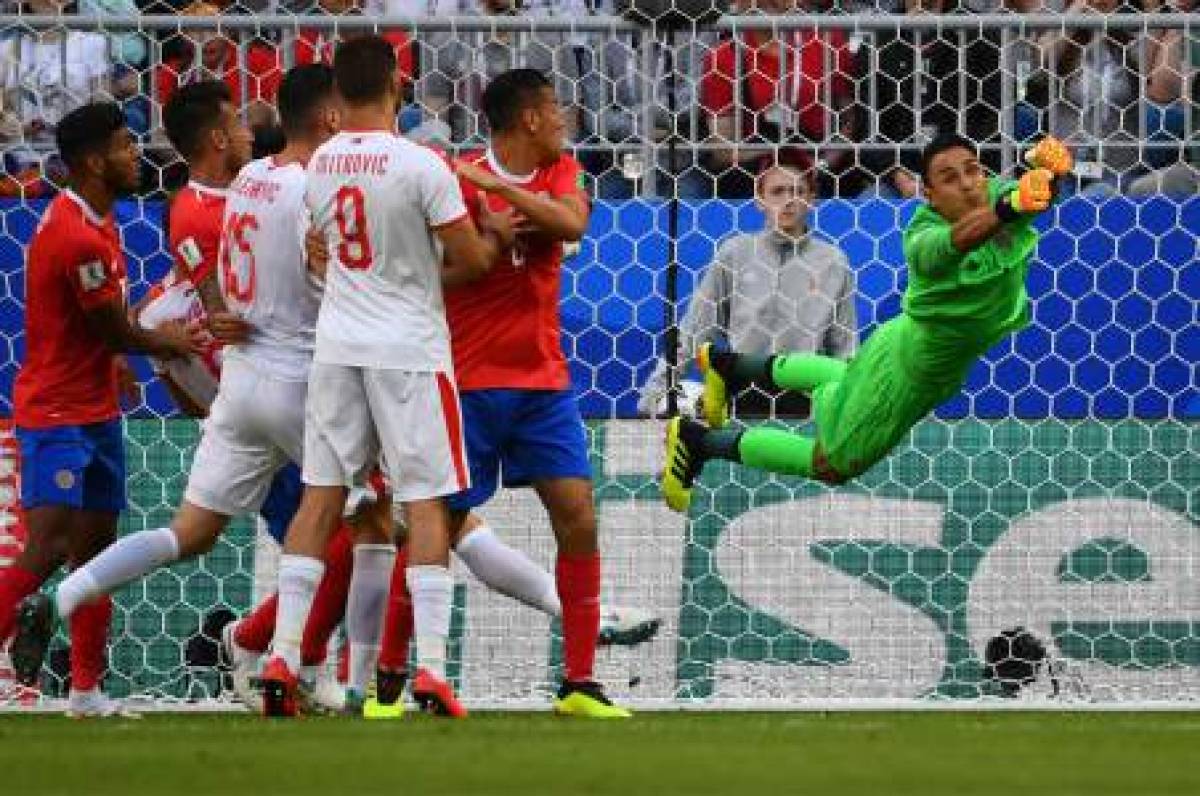 Costa Rica está perdiendo ante Serbia en el Samara Arena. Foto AFP