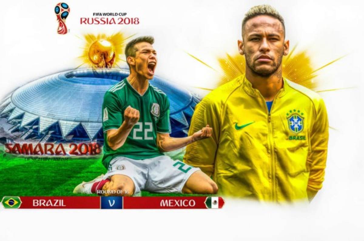 'Chucky' Lozano y Neymar son, sin duda, los protagonistas de este duelo entre México y Brasil en Rusia 2018.