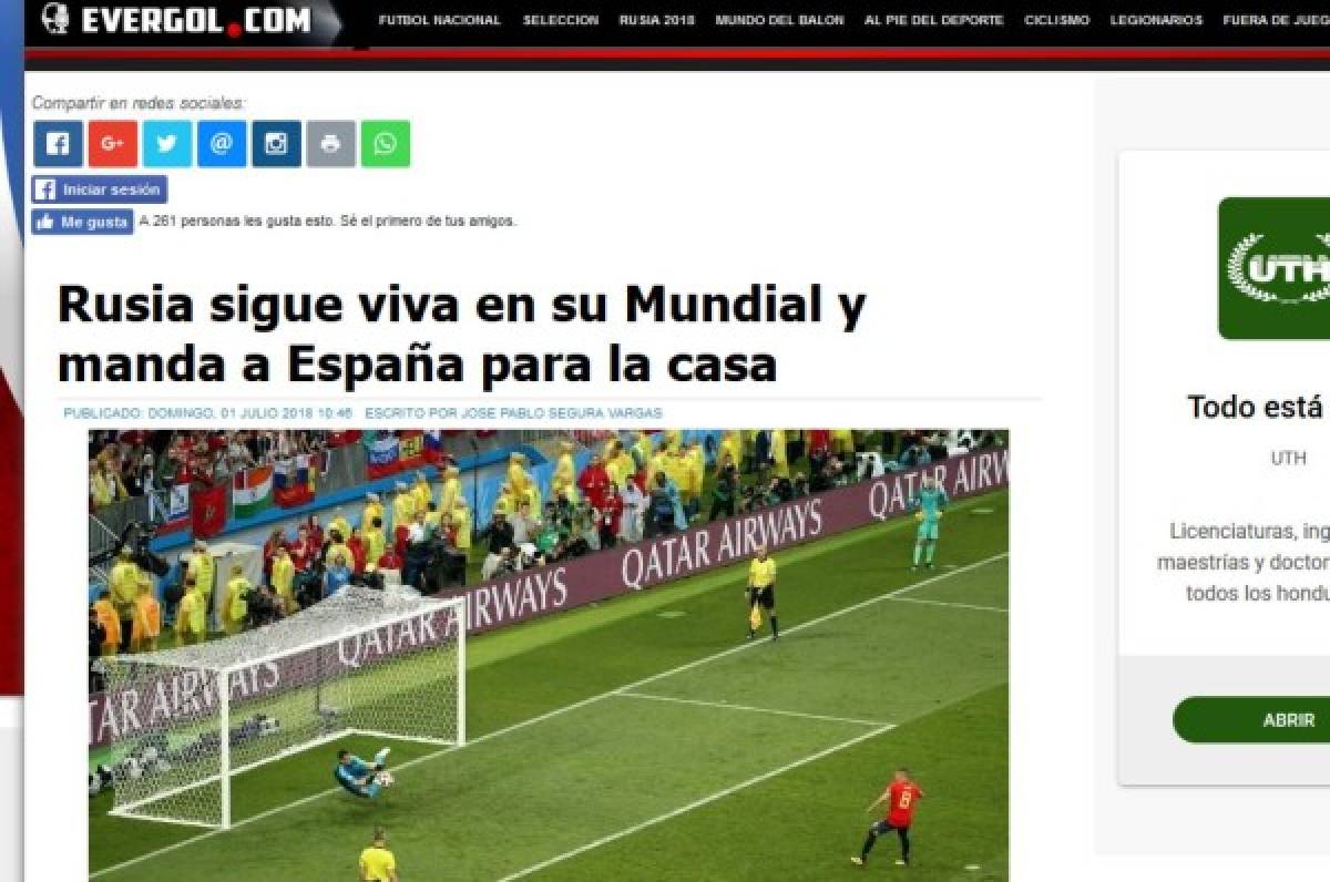 Prensa española e internacional ataca a España por eliminación en Rusia