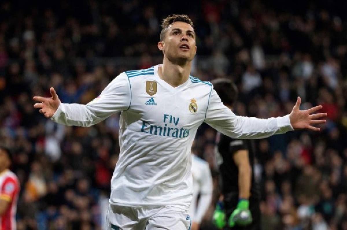 Cristiano Ronaldo marcó cuatro goles y ahora es el segundo mejor goleador de La Liga con 22 tantos, solo por detrás de Messi que tiene 25.
