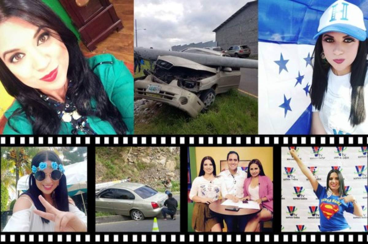 Guapa presentadora de TV hondureña sufre aparatoso accidente de tránsito