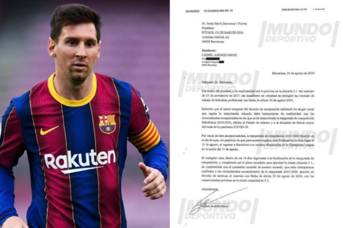 Sale a la luz el burofax íntegro de Messi a Bartomeu cuando se quiso marchar del FC Barcelona
