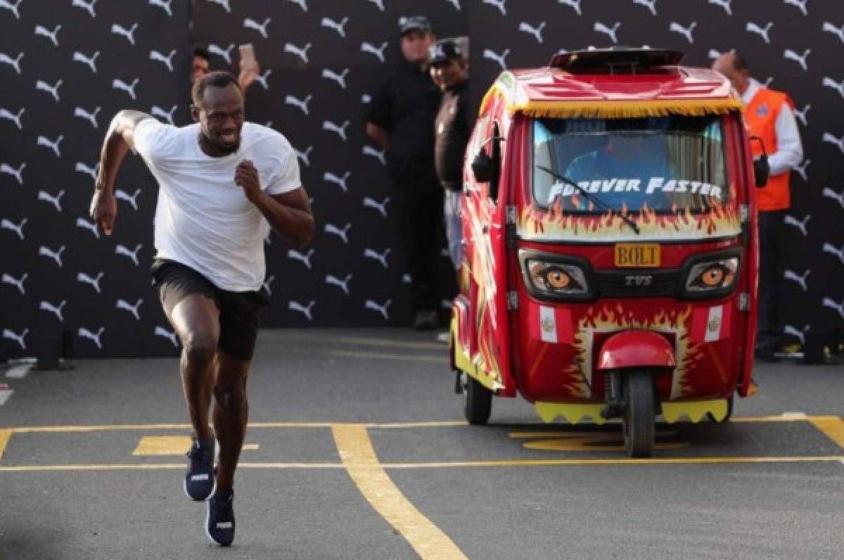 Las mejores imagenes de la carrera entre Usain Bolt y una Mototaxi