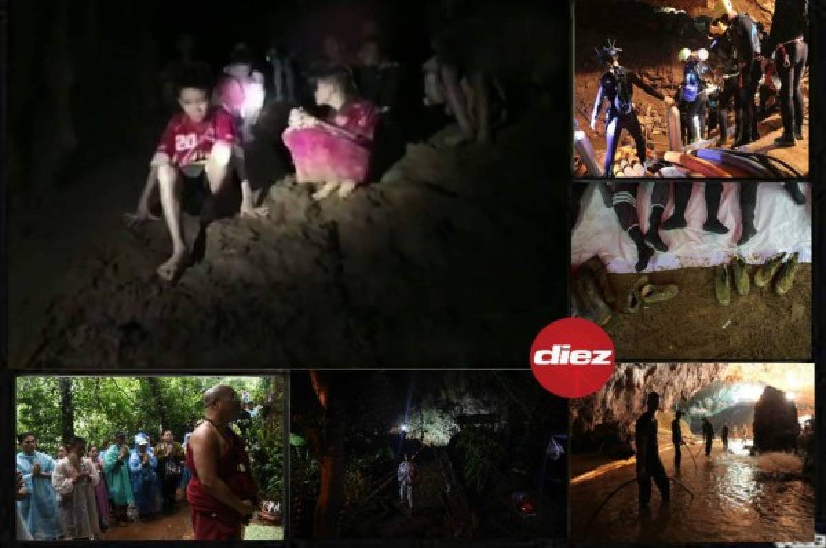 ¡El mundo aplaude! Rescatados los 12 niños y su entrenador de la cueva inundada en Tailandia  