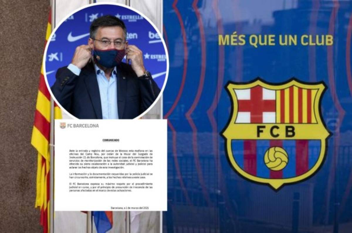 El comunicado oficial de Barcelona sobre la detención de Bartomeu y el 'Barcagate': 'Plena colaboración'