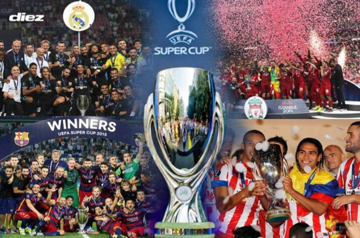 Los últimos 10 campeones de la Supercopa de Europa