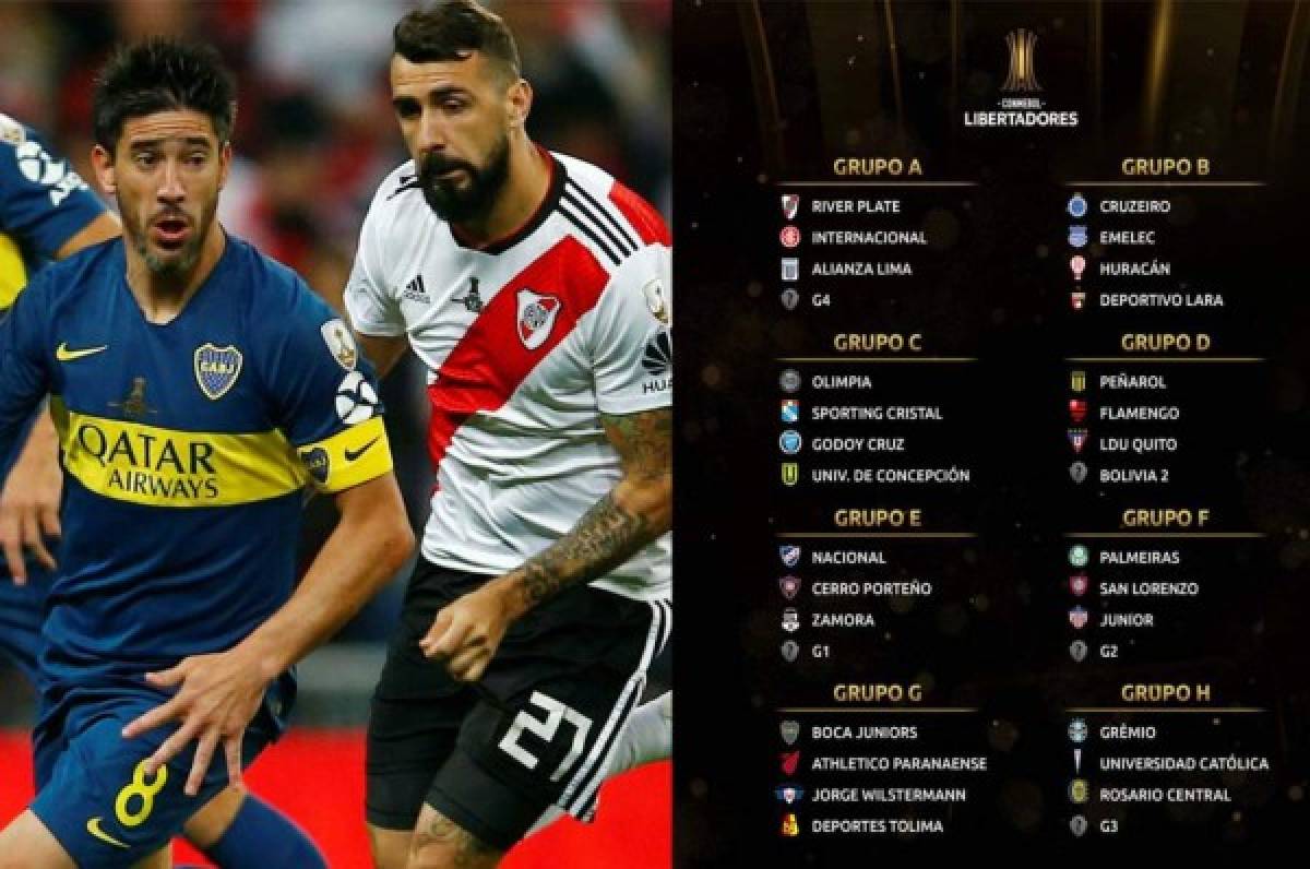 Ya están definidos los grupos de la Copa Libertadores 2019