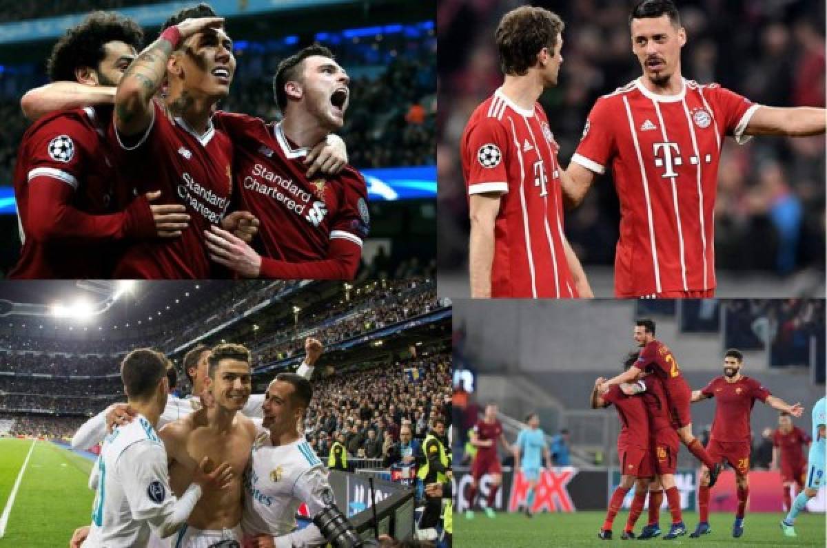 Real Madrid, Bayern Munich, Roma y Liverpool, los clasificados a semifinales de la Champions