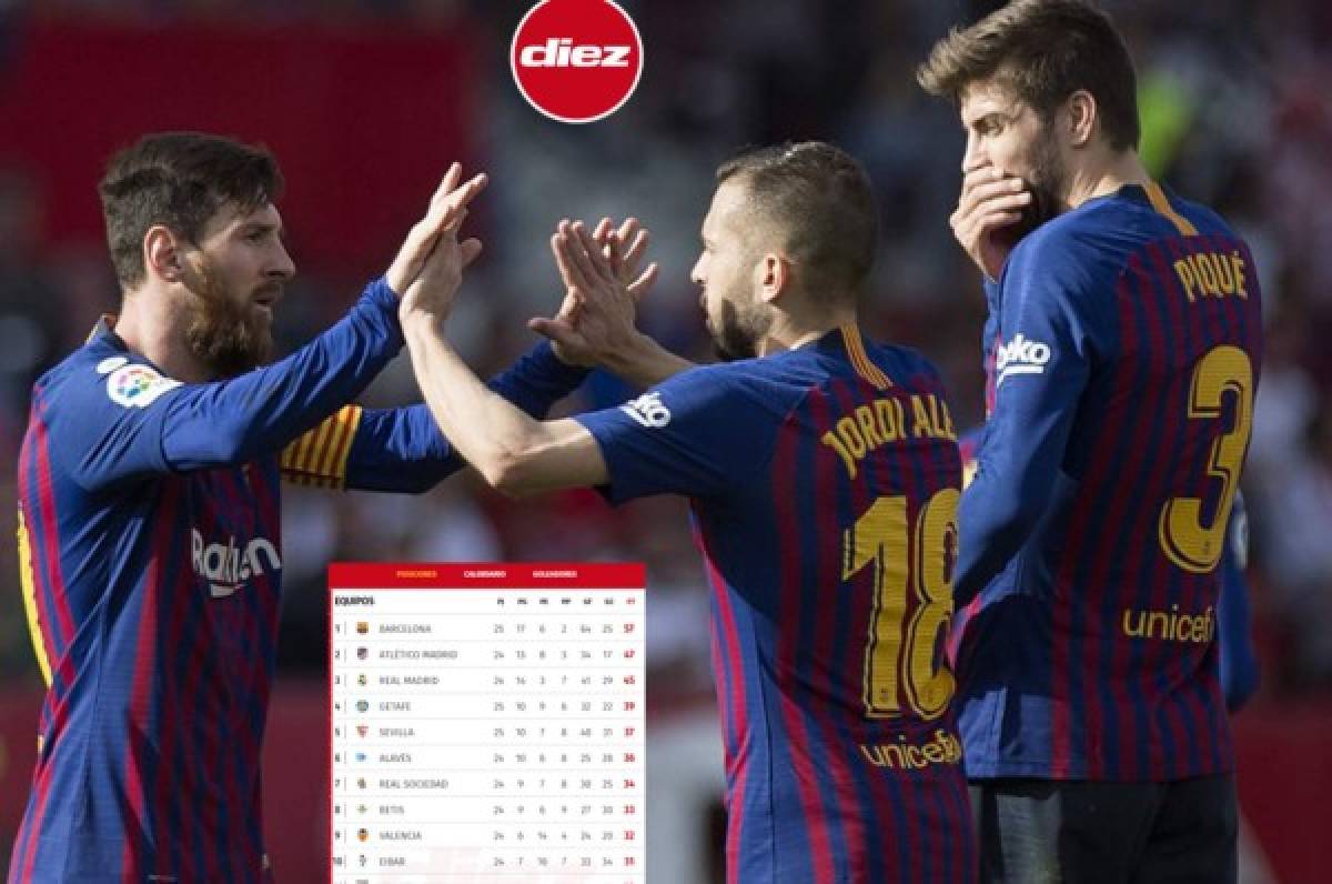 Así queda la tabla en España tras el triunfo del Barcelona contra Sevilla