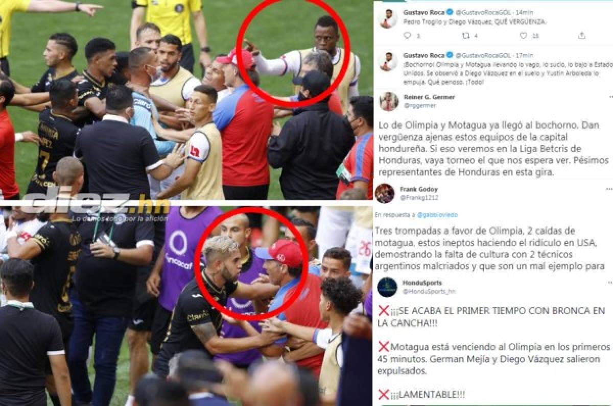 'Penoso, vergüenza y equipos de tercer mundo': las duras críticas tras la pelea entre Olimpia y Motagua en Nueva Jersey