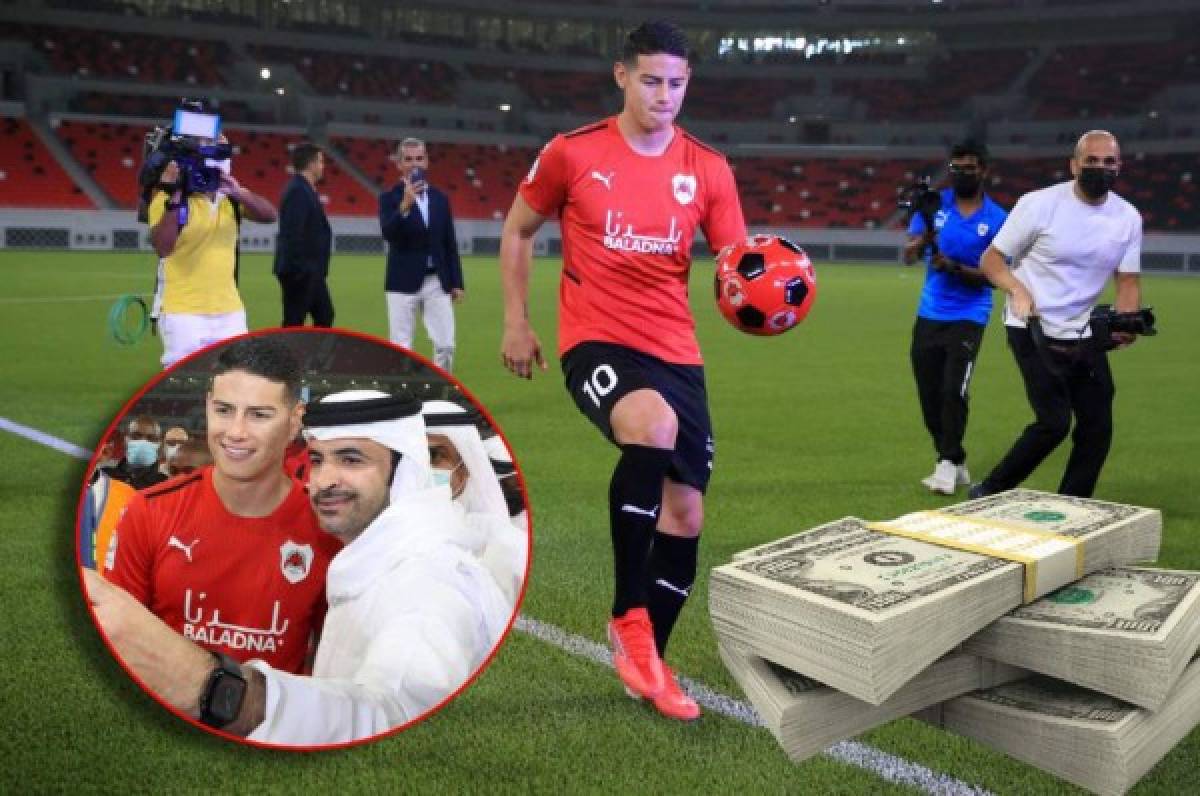Ni el Real Madrid pagó tanto: La gran cantidad de dinero que ganará James Rodríguez en Qatar con Al Rayyan