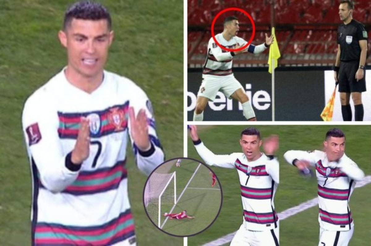 El escándalo de Cristiano Ronaldo tras el gol anulado: Feo gesto y revelan las palabras que dijo  