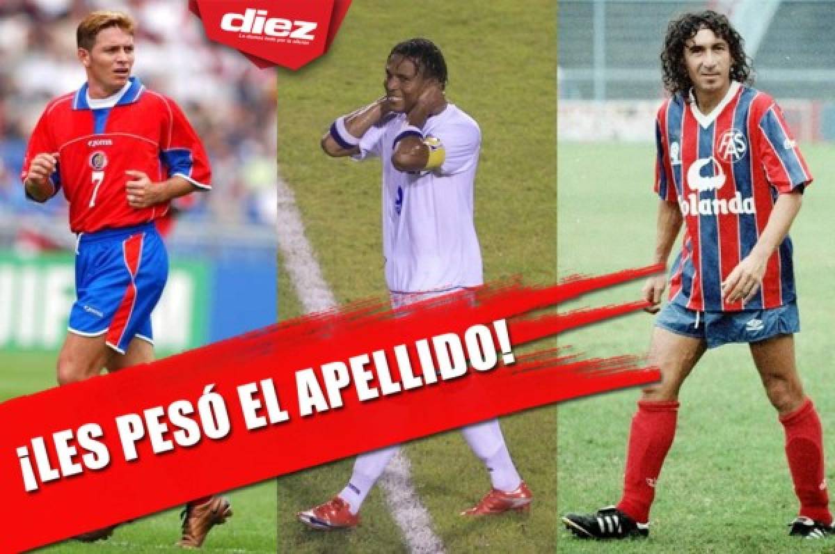 ¡A la sombra de sus padres! Hijos de grandes futbolistas centroamericanos que no brillaron