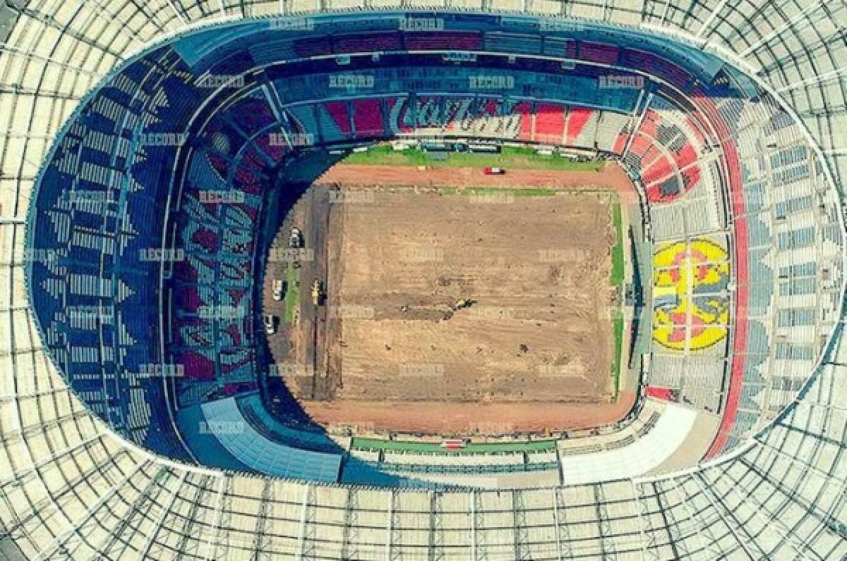 Sin pasto: Así de feo luce el Estadio Azteca previo a la liguilla en México