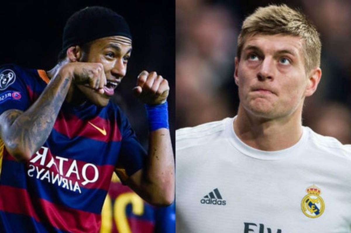 Neymar le responde el saludo con otra burla a Toni Kroos