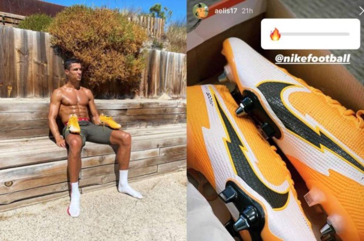 Alberth Elis y Cristiano Ronaldo presumen nuevo calzado de Nike