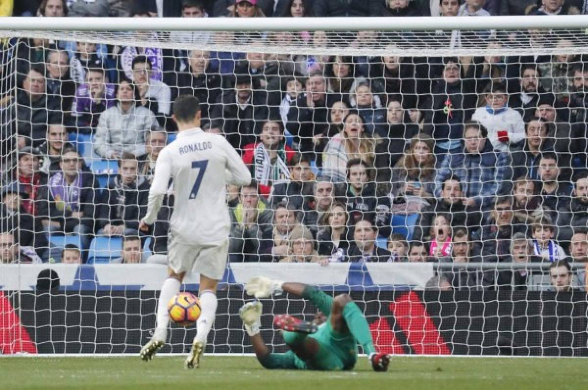 Cristiano Ronaldo y su frustración en el partido ante Málaga.