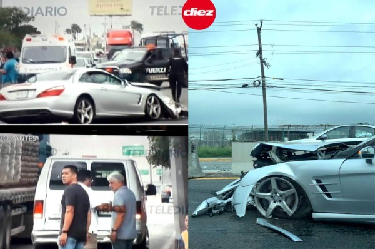 ¡Qué susto! Tuca Ferretti se accidenta y destruye su lujoso Mercedes Benz