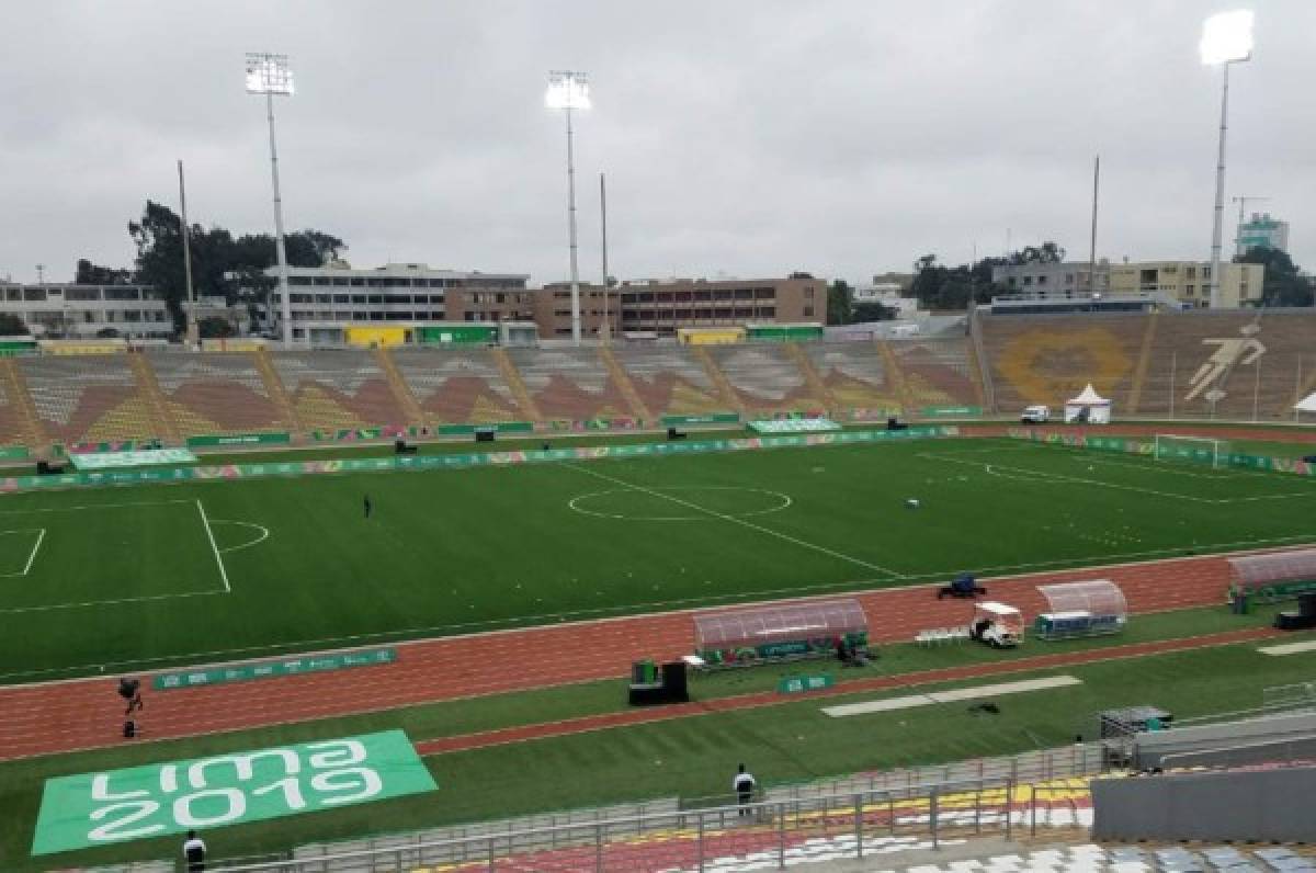 Así se ve el estadio de la Universidad de San Marcos para el duelo entre Honduras y México.