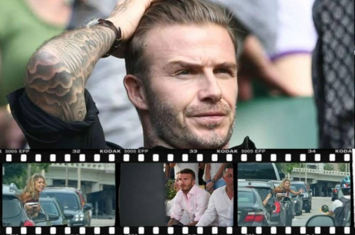 ¡En fotos! Fanática se le desnuda a David Beckham en plena vía pública