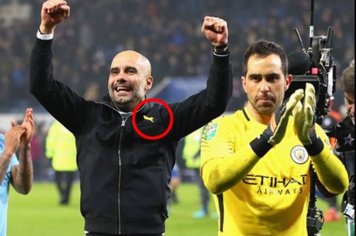 La Federación inglesa expedienta a Guardiola por lucir un lazo amarillo