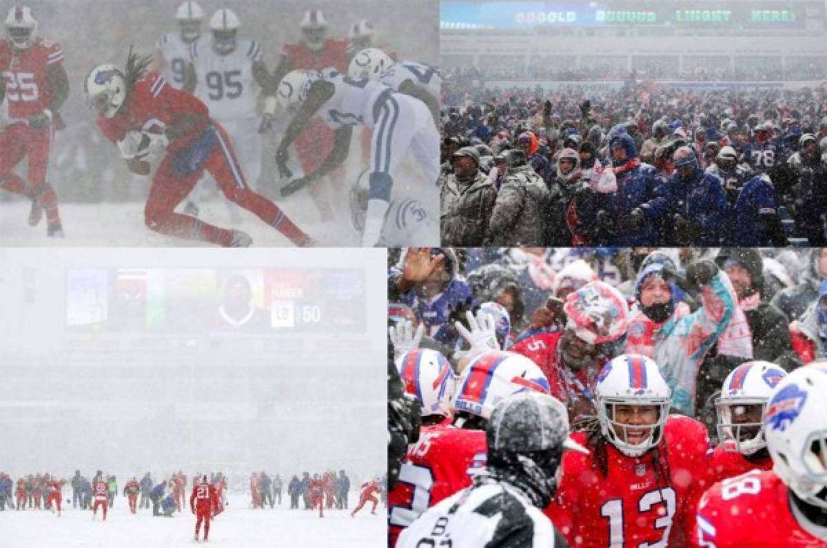 La impresionante nevada en el partido de la NFL