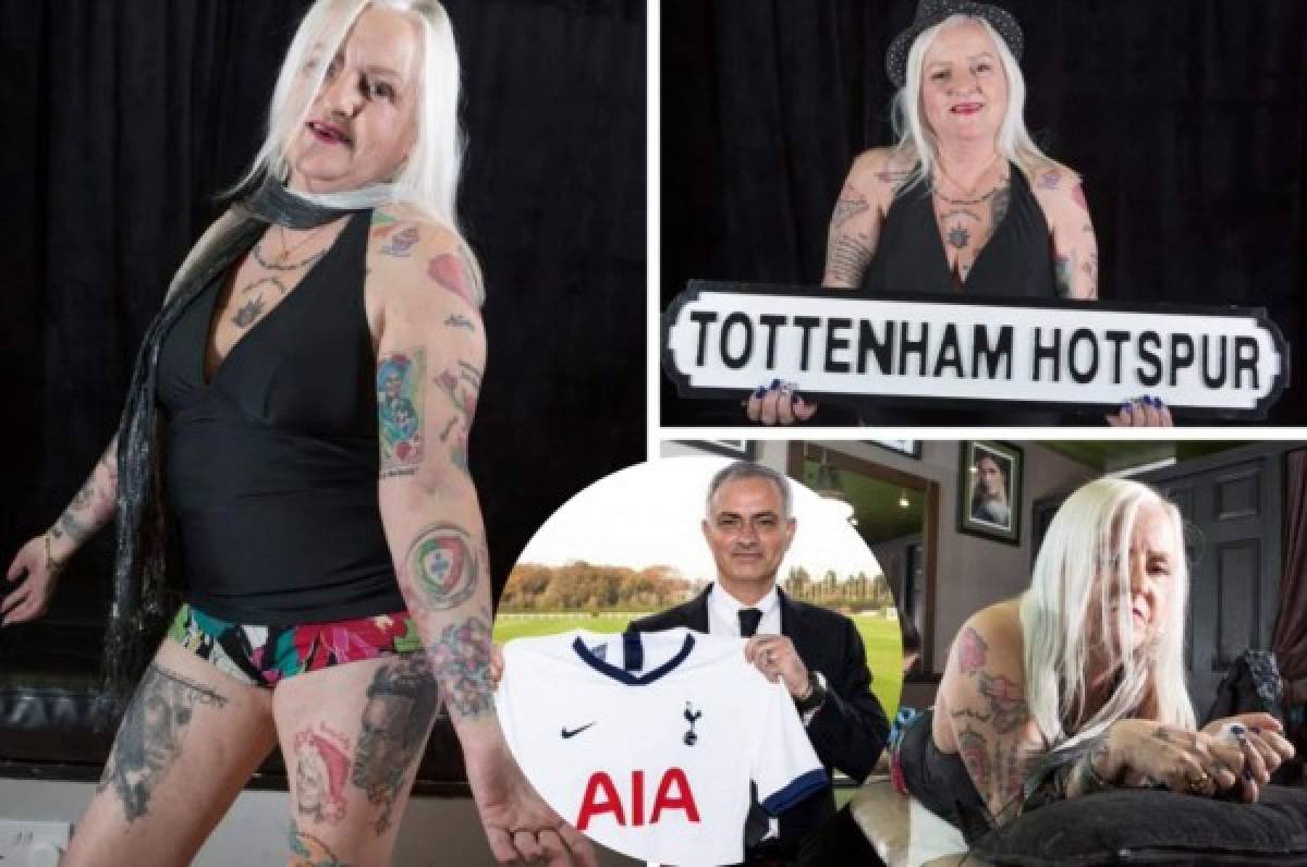 Increíble: Fanática de José Mourinho tiene 38 tatuajes de él y aumentó tras su fichaje por el Tottenham  