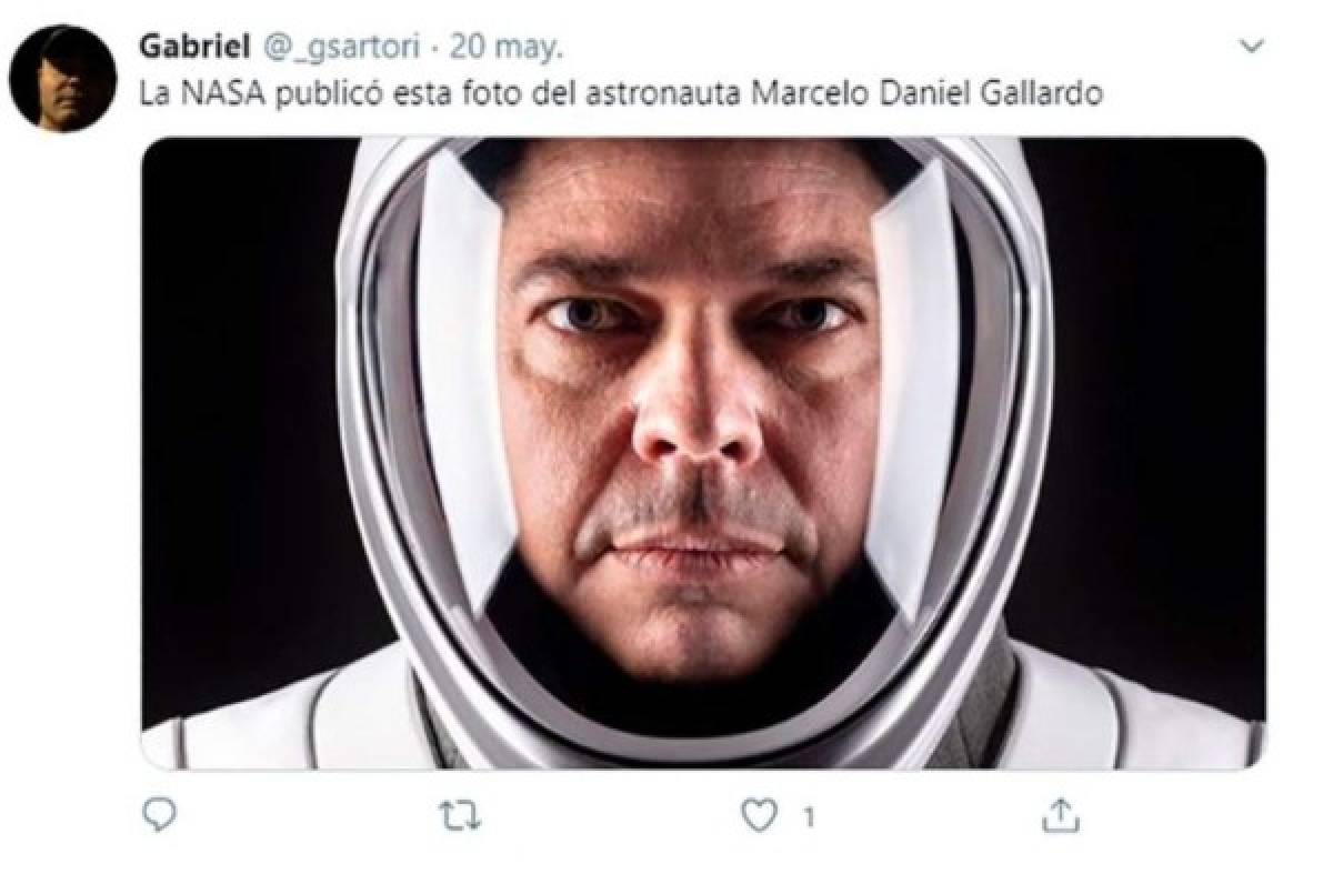 Memes del parecido de Gallardo, DT de River Plate, con un astronauta de la misión de la NASA