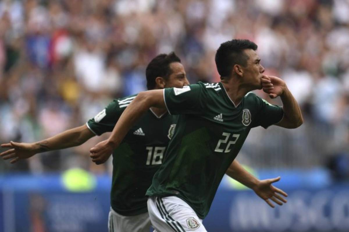 Hirving Lozano anotó el tanto a Alemania con el que México los vence en Luznhiki.
