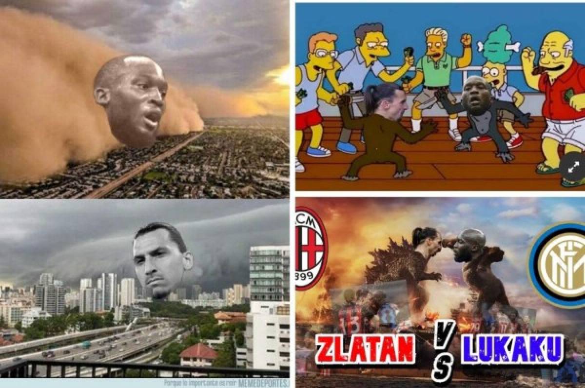 Crueles: Los memes que dejó el feroz cruce entre Zlatan Ibrahimovic y Lukaku en el derbi