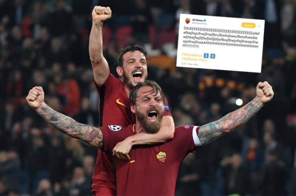 El Twitter de la Roma enloquece tras eliminar al Barcelona de Champions